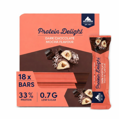 Multipower Protein Delight Bar - 18 x 35g Dark Chocolate Mocha Düşük Şeker