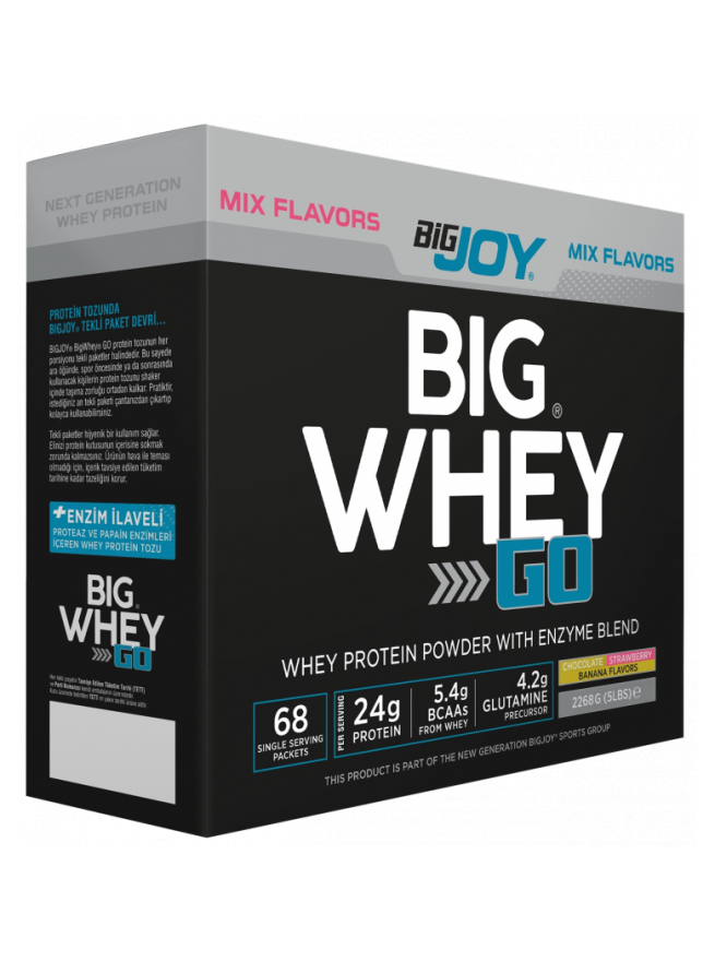 Bigjoy BİGJOY BİGWHEY GO! PROTEİN 2200 GRAM 33GR. X 68 SAŞE
