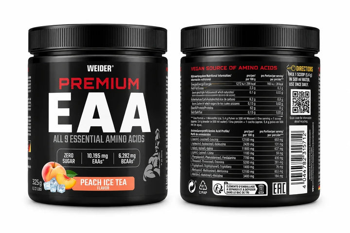 Weider Premium EAA Amino Acid All 9 Essential Amino acid 325 Gr - Peach Ice Tea